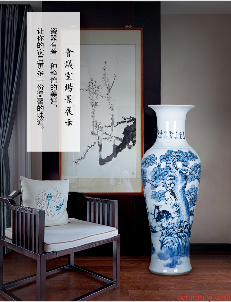 Jingdezhen ceramic vase of large Chinese style household adornment furnishing articles zen furnishing articles creative home sitting room - 604524915920