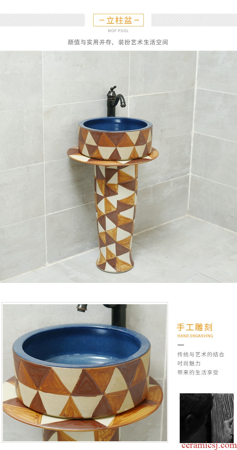 Toilet ceramic POTS european-style restoring ancient ways round the sink large household outdoor lavatory thickening on stage
