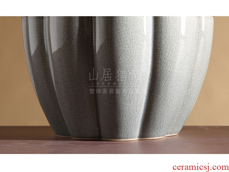 Jingdezhen I and contracted ceramic vases, flower arrangement sitting room place pottery aquarium ceramic cylinder landing large planter - 540121893875