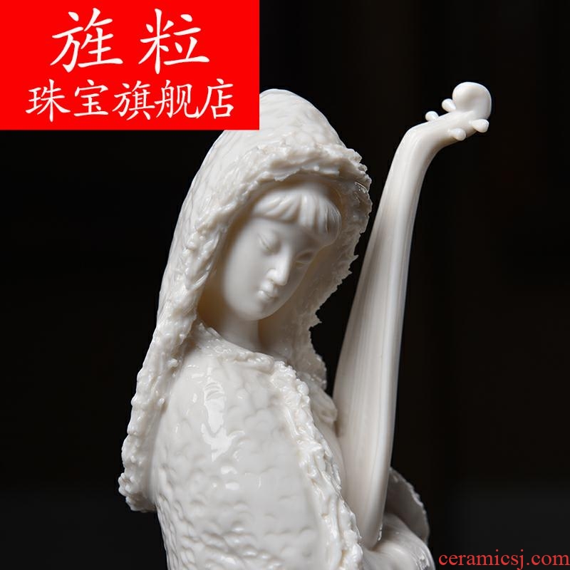 Bm dehua ceramic Su Xianzhong master process art beauty fill furnishing articles wang zhaojun D30-31