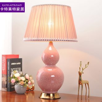 American ceramic desk lamp bedroom nightstand lamp sitting room warm and romantic wedding household contracted and I household adornment