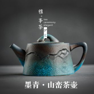 Evan ceramic teapot office filtering small single pot of Japanese tea taking kung fu tea tea kettle coarse pottery making tea
