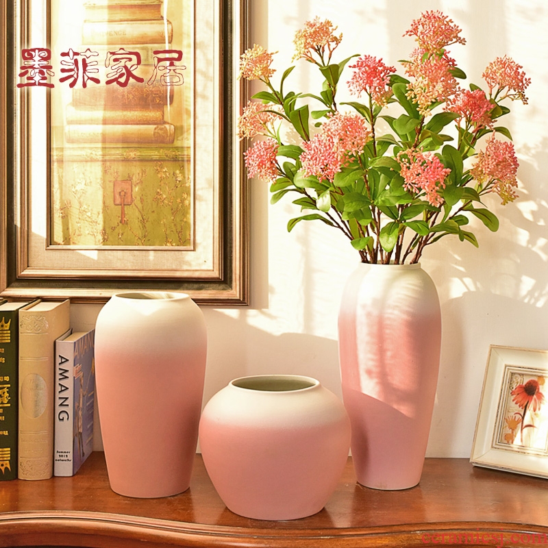 Murphy hydroponic ceramic vase of new Chinese style living room TV ark household decorative dried flowers flowers flower arrangement, furnishing articles