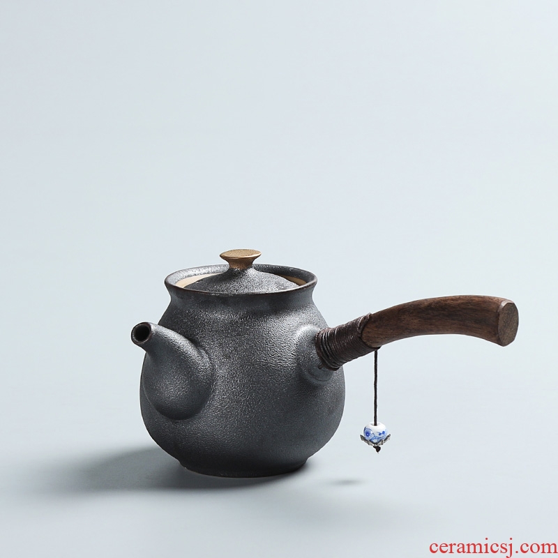 Side as the of your up kung fu tea set ceramic teapot single pot of ebony handle Side filtration pot of the pot of single pot