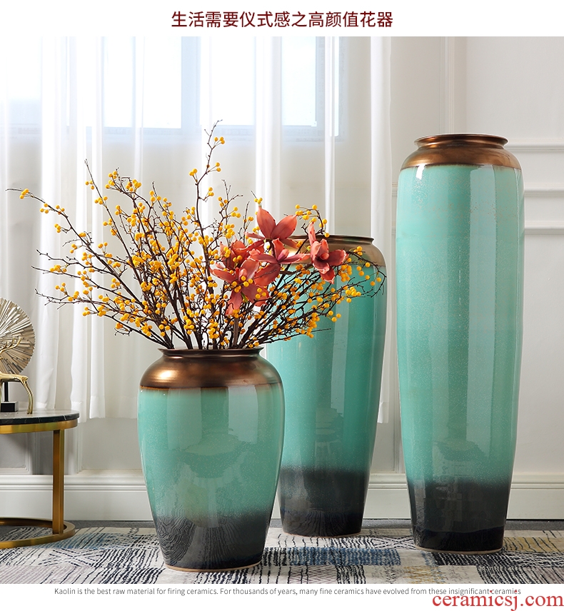 Jingdezhen ceramics lucky bamboo vase of large modern fashion hotel ou the sitting room porch place - 600624266456