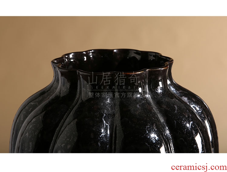 Chinese vase floral inserted dried flower implement hotel villa large landing, the sitting room porch household ceramics restoring ancient ways furnishing articles - 540121893875