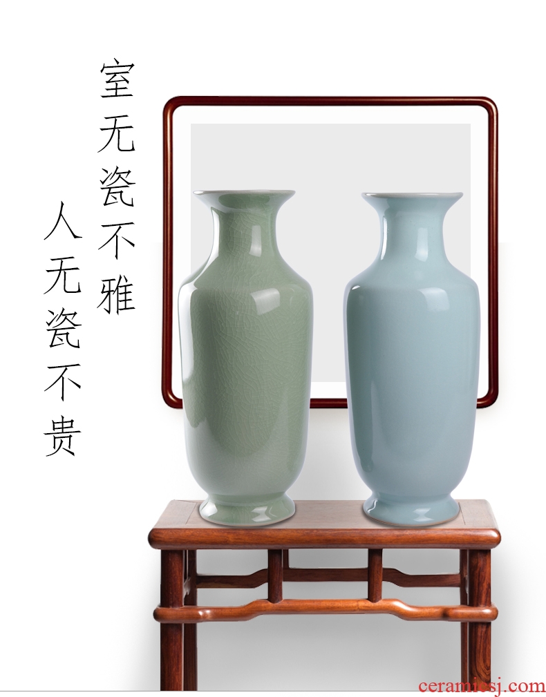 New Chinese style ceramic vase furnishing articles water living room TV cabinet creative light key-2 luxury three - piece flower arranging flowers between example - 536609714284