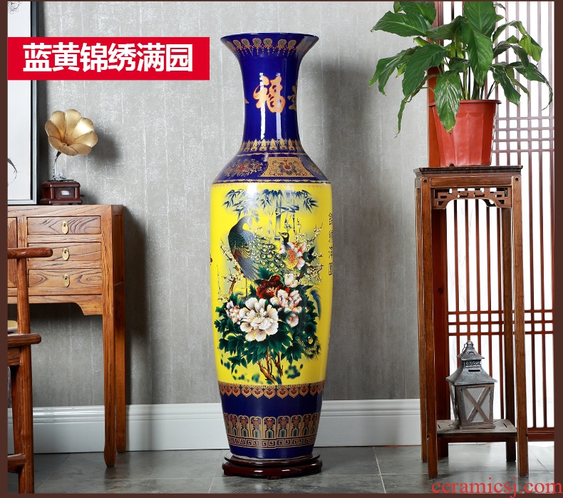 Jingdezhen ceramics furnishing articles flower arranging hand - made archaize sitting room of large blue and white porcelain vase Chinese style household decoration - 584994406542
