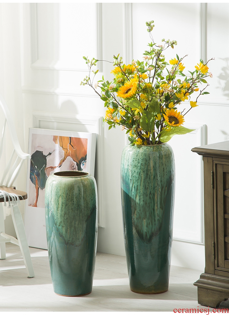 Ceramic vase landing restoring ancient ways continental contracted sitting room porch hotel dry flower arranging flowers large soft adornment furnishing articles - 585521808315