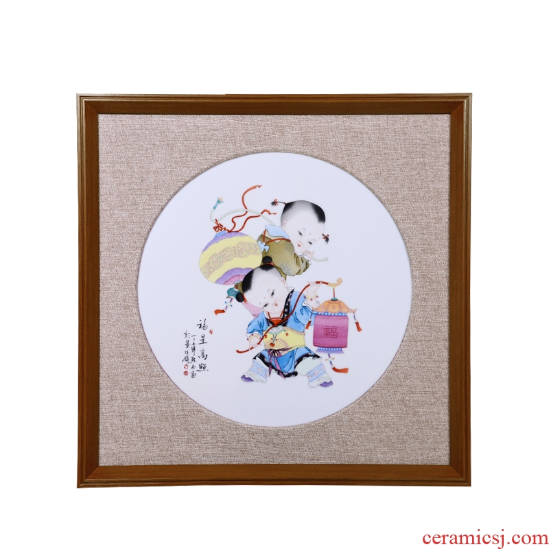 Master of jingdezhen ceramics hand-painted porcelain plate painting the sitting room adornment mural star Chinese style household furnishing articles