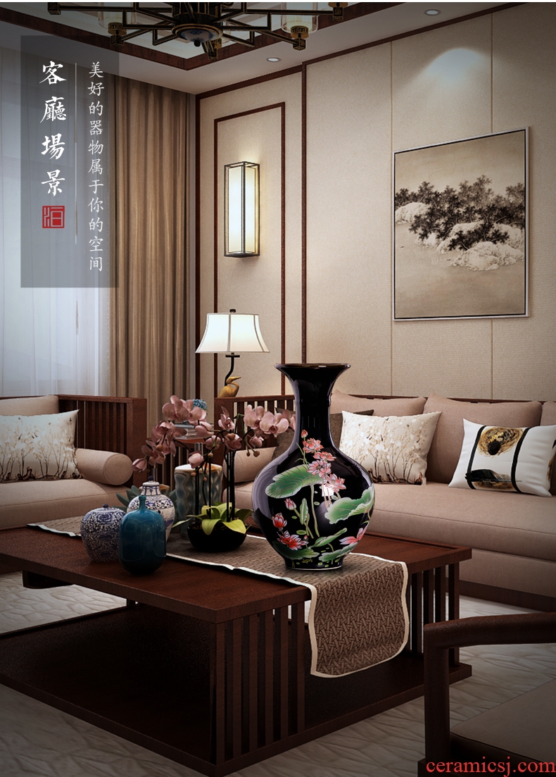 Jingdezhen ceramics vase furnishing articles TV ark dried flower flower arranging the modern Chinese style household sitting room adornment porcelain