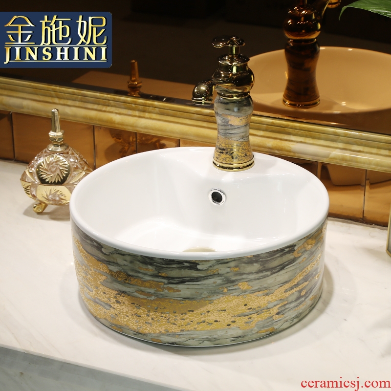 Nordic hotel ceramic heightening the stage basin sink household small circular toilet faucet for wash basin