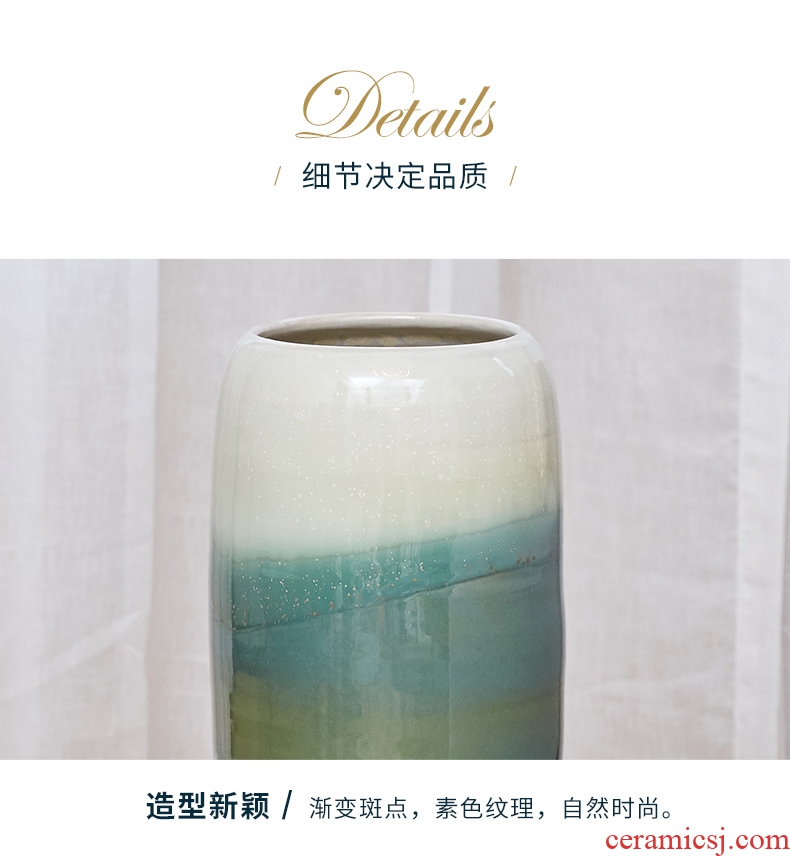 Jingdezhen blue and white ceramics youligong vase Chinese style household adornment archaize home furnishing articles [large] - 606069039779