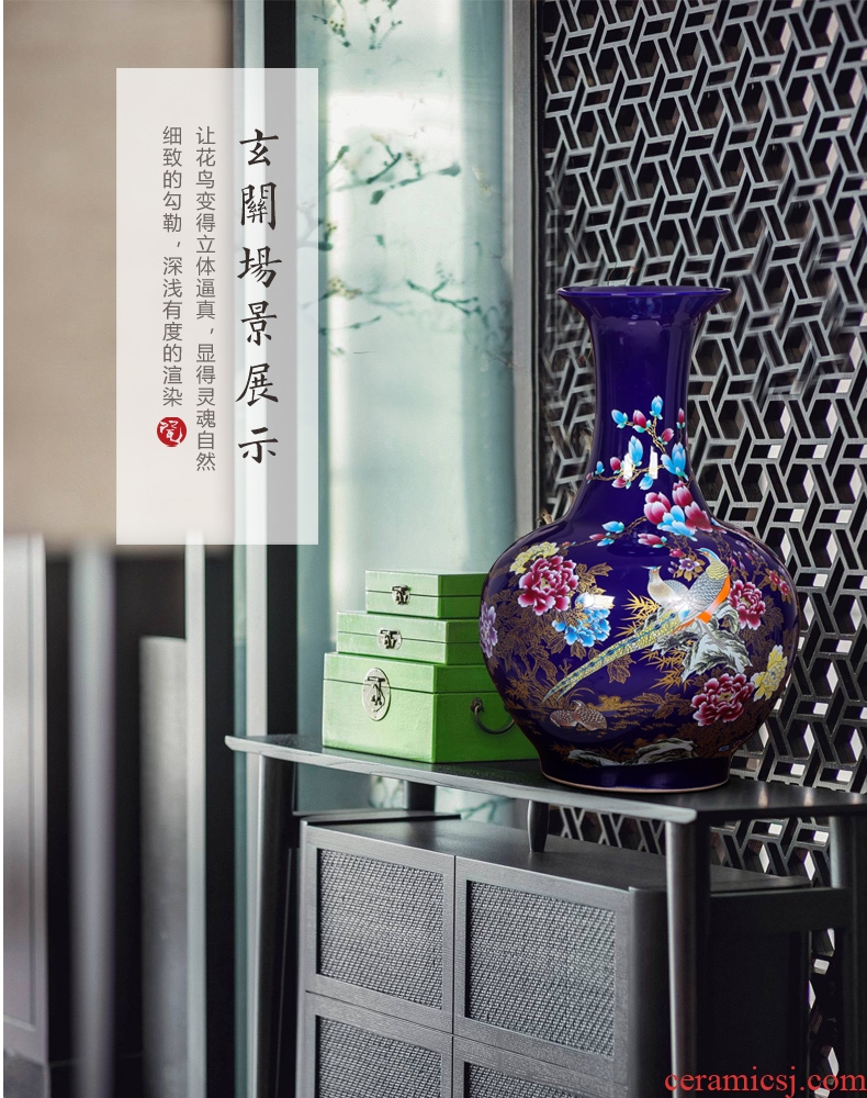 Jingdezhen ceramics of large vase household flower arrangement sitting room adornment is placed opening gifts peony large - 604920724124