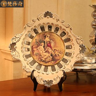 Vatican Sally 's European character ceramic decoration plate furnishing articles household act the role ofing is tasted wine accessories rich ancient frame plate shelf