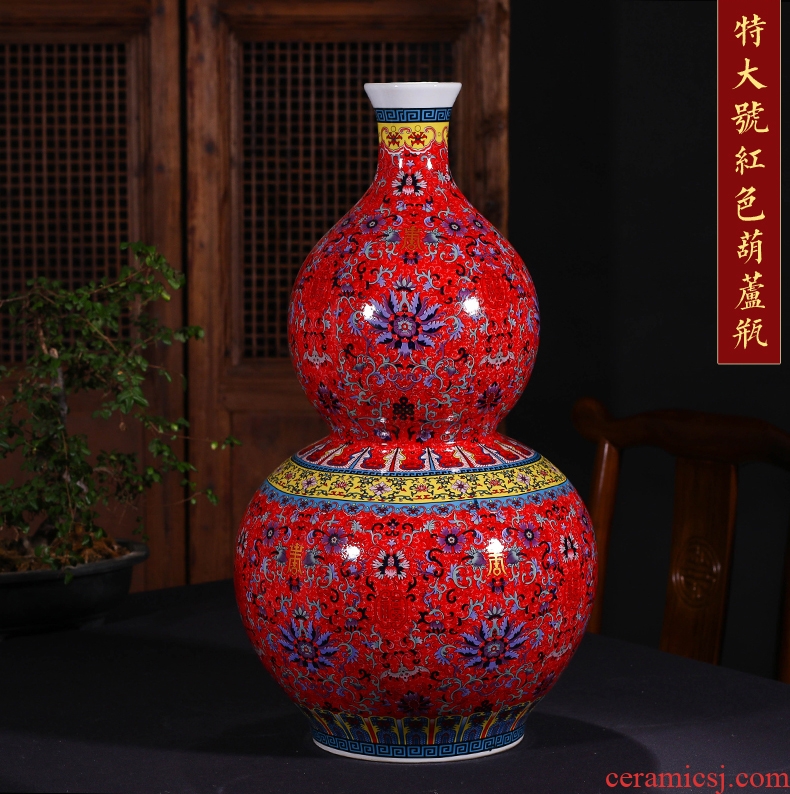 Jingdezhen ceramic vase landing European I and contracted sitting room TV ark, creative dry flower arranging flowers large furnishing articles - 603469334956