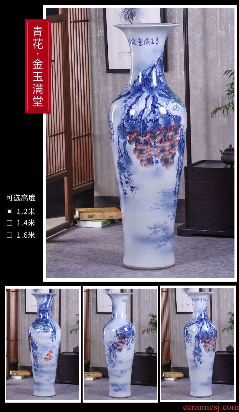 Jingdezhen ceramics carving shadow qdu landing, vases, Chinese style living room TV cabinet home decoration furnishing articles - 605489704833