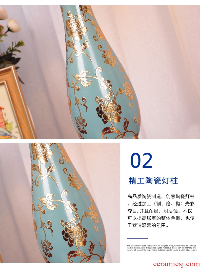 American ceramic contracted and contemporary personality of bedroom the head of a bed lamp warm romantic marriage room decoration creative study dimmer
