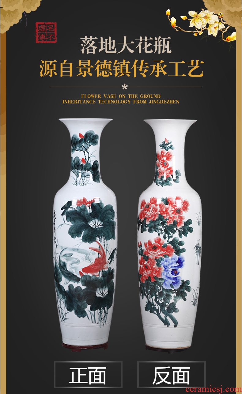 Jingdezhen ceramics vase archaize principal enamel pastel color six surface painting of flowers and collect crafts decorative - 566960082364