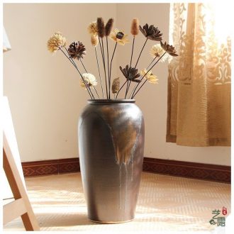 Color restoring ancient ways flow glaze up ceramic floor vase vase modern European sitting room hotel villa furnishing articles