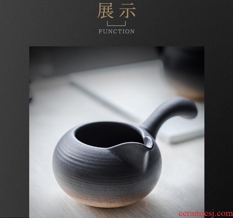 And hall tianyu Japanese kung fu tea set fair keller side keep ceramic hot points in the tea, the tea taking tea sea in use