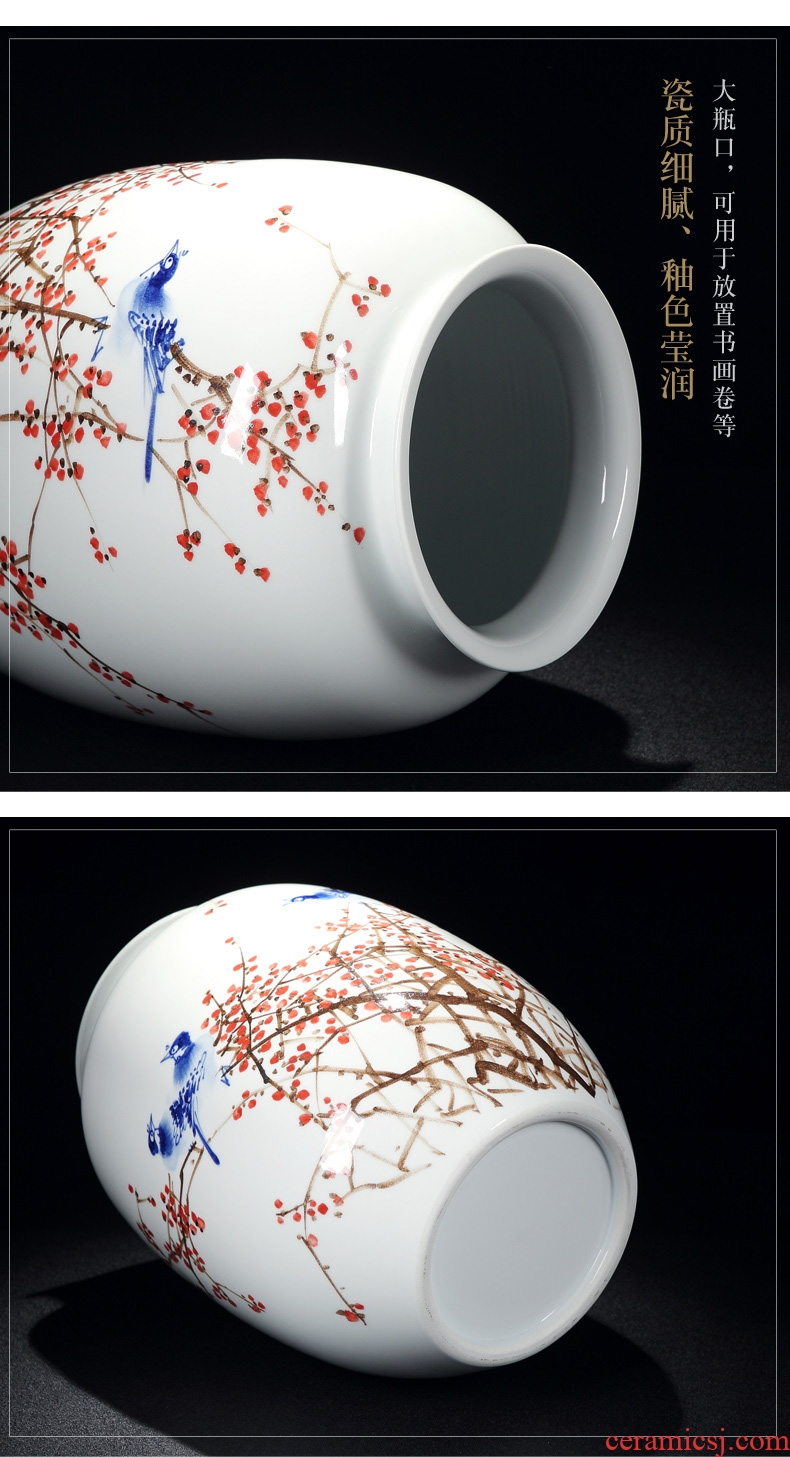 Chinese vase floral inserted dried flower implement hotel villa large landing, the sitting room porch household ceramics restoring ancient ways furnishing articles - 598599289846