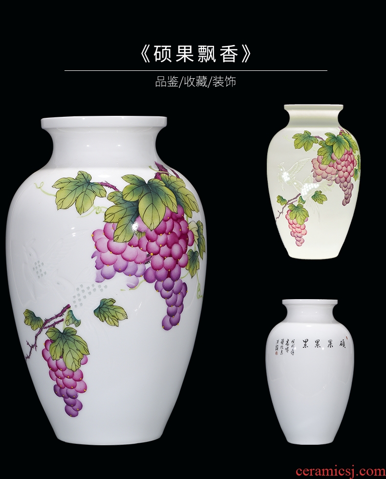 Jingdezhen ceramics hand - made vases, new Chinese style household decorations rich ancient frame sitting room place craft vase