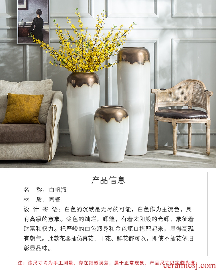 Jingdezhen ceramics of large vase manual hand - made guest - the greeting pine sitting room place flower arranging hotel opening decoration - 598905775702