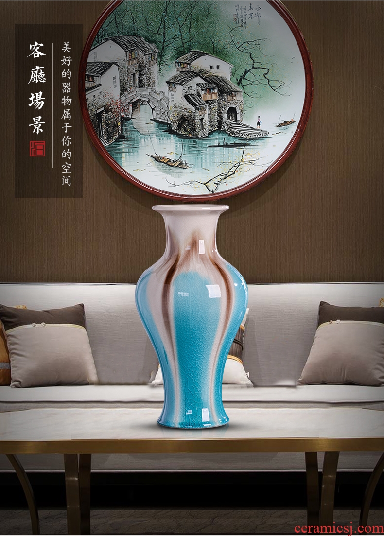 Jingdezhen ceramics archaize variable glaze vase modern creative living room table home decoration flower arranging furnishing articles