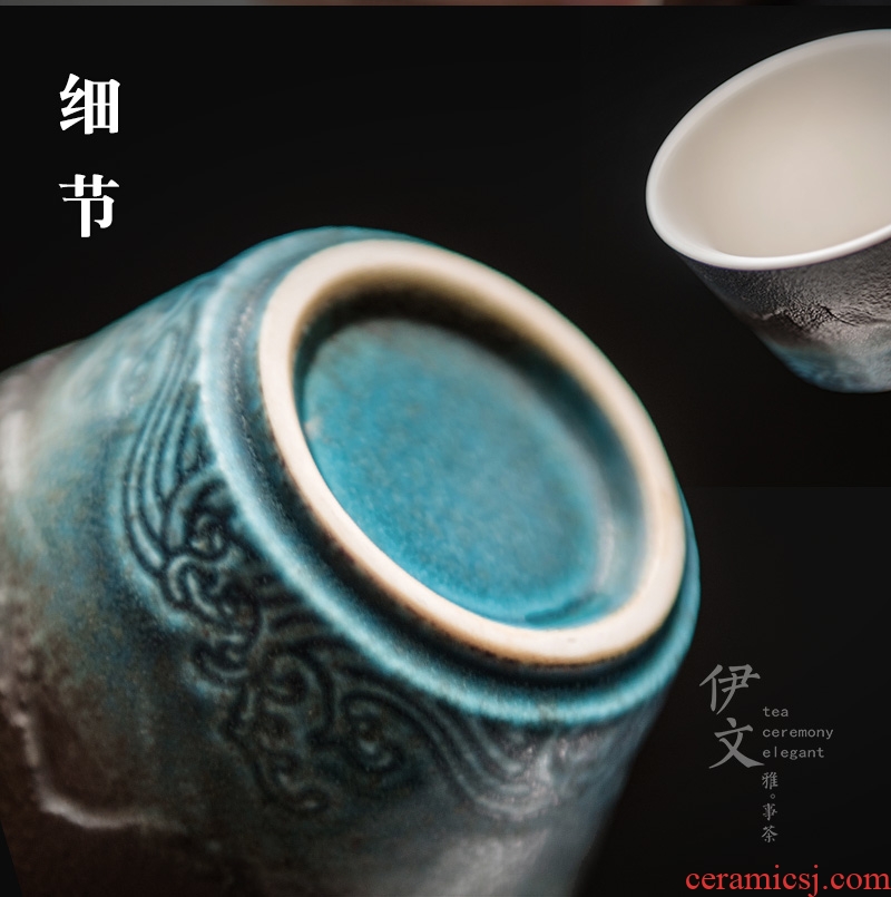 Evan ceramic sample tea cup kung fu tea master cup single cup individual cup of coarse pottery teacup small tea cups