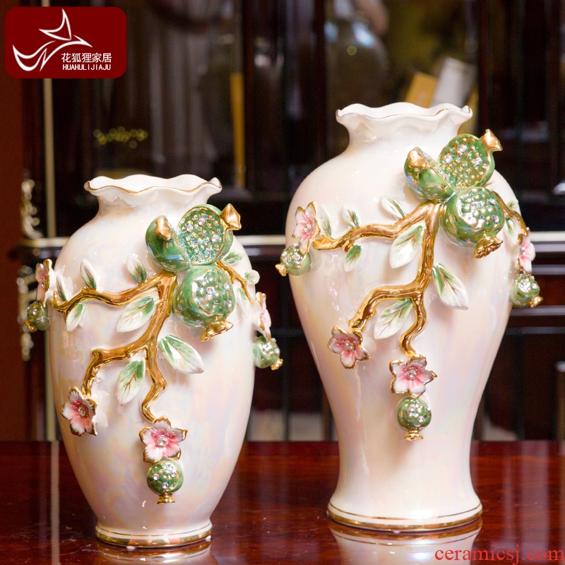 European high-end vase suit creative home furnishing articles of the sitting room TV ark wine ceramic decoration accessories personality