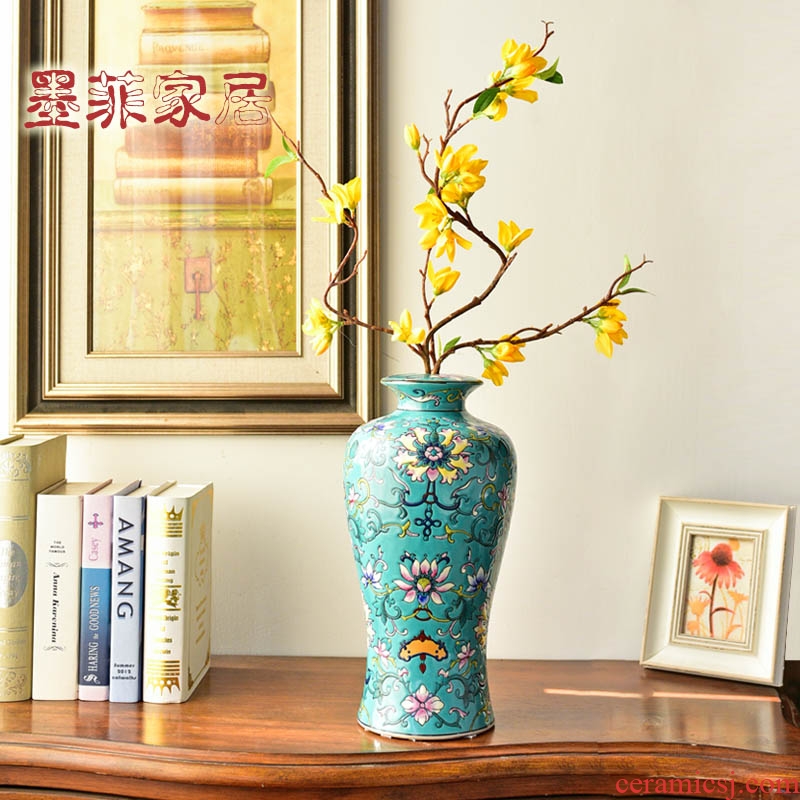 Murphy American retro hand-painted ceramic vase furnishing articles household dry flower arranging flowers TV ark porch decoration decoration