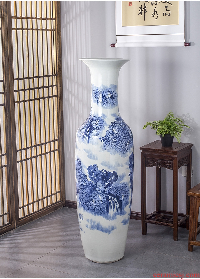 Murphy European - style checking ceramic vase of large sitting room atmosphere simulation flower art hall, home furnishing articles suit - 598089024520
