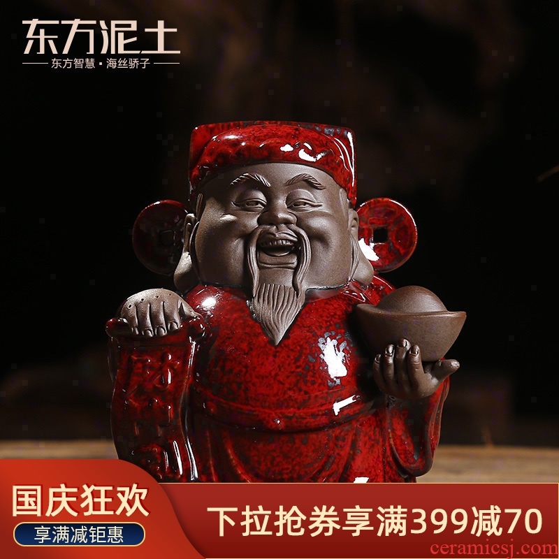 Oriental clay ceramic household wealth lucky place Chinese style living room and office decoration/desktop