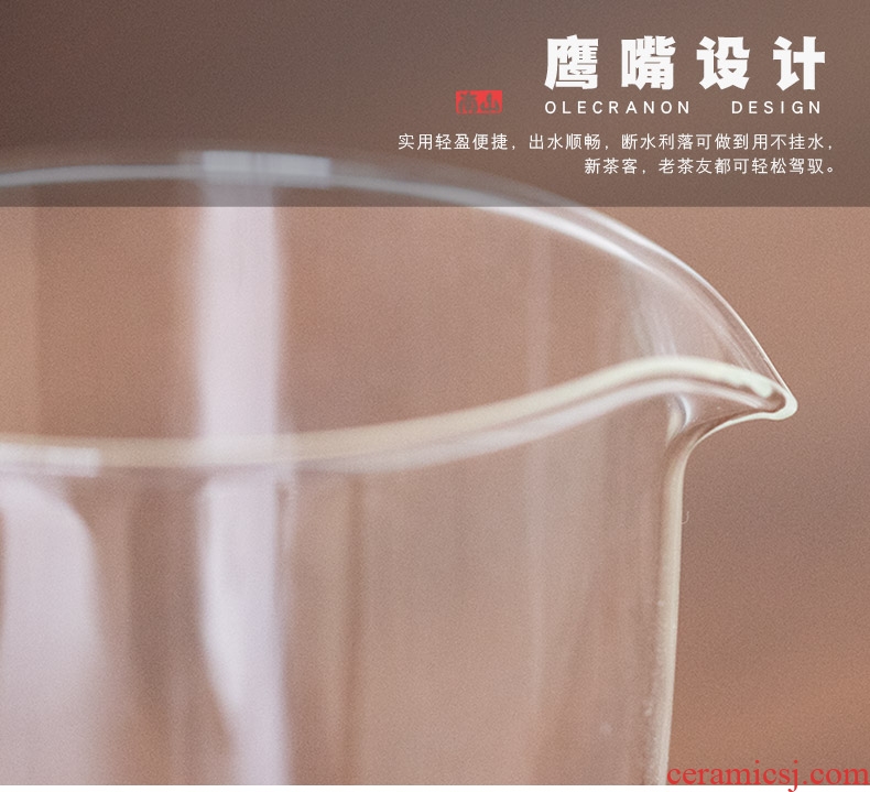 Mr Nan shan back light travel crack in glass portable kung fu tea set ceramic filter tea cup