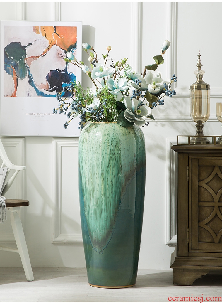 Jingdezhen ceramic vase of large modern European ikebana sitting room adornment furnishing articles villa hotel porch floral outraged - 585521808315