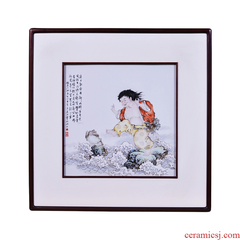 Jingdezhen ceramic hand-painted bang drama spittor study background wall paint decoration painting the sitting room dining-room wall porcelain plate painting
