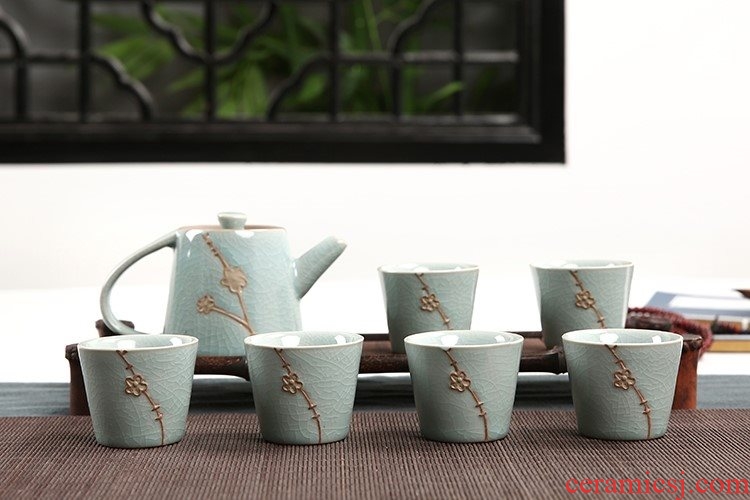 Contracted household of Chinese style kung fu tea cup tea set a set of ceramic tea set with the teapot