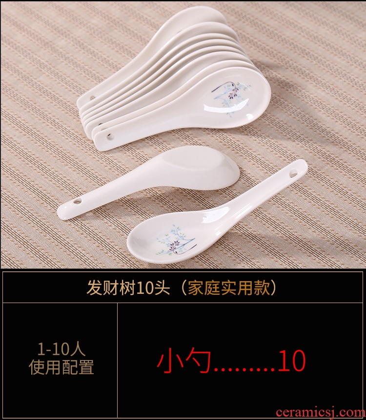 Jingdezhen ceramic spoon restaurant hotel hotel special spoon bending small white ceramic spoon ltd. soup spoon