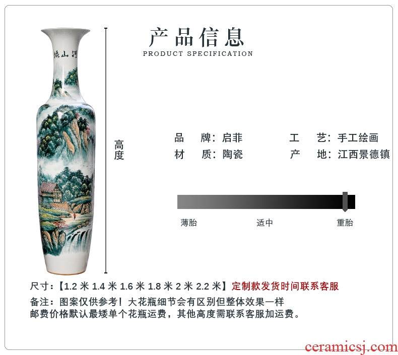 Light DEVY modern key-2 luxury jingdezhen ceramic vase hydroponic furnishing articles new Chinese flower arrangement sitting room hand big vase - 586427635630