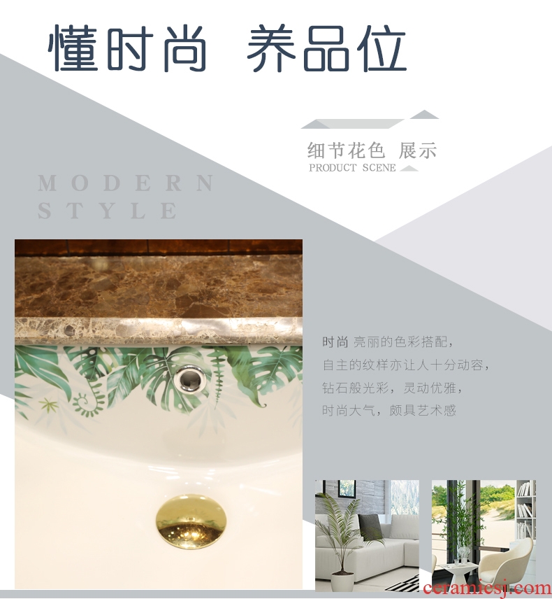 Ceramic undercounter lavabo square Ceramic basin washing a face embedded household small family toilet wash basin
