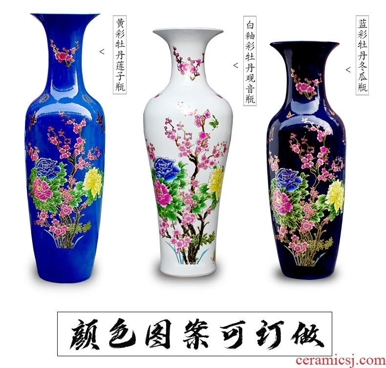 New Chinese style household act the role ofing is tasted grey wood grain ceramic vase furnishing articles large pot flowers, flower arranging furnishing articles sitting room - 528950444799