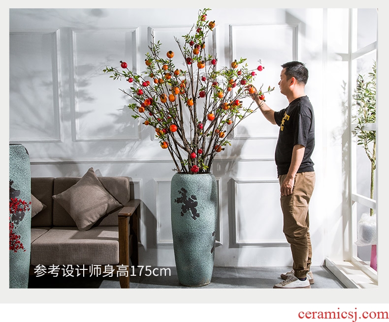 Jingdezhen ceramics of large vase large European colored enamel porcelain flower arrangement sitting room adornment is placed - 594245104185