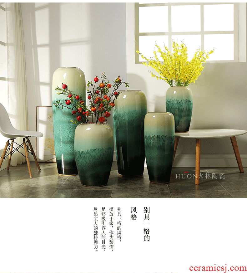 New Chinese style of jingdezhen ceramic vase of large household TV ark, the sitting room porch dry flower adornment furnishing articles - 597326763790
