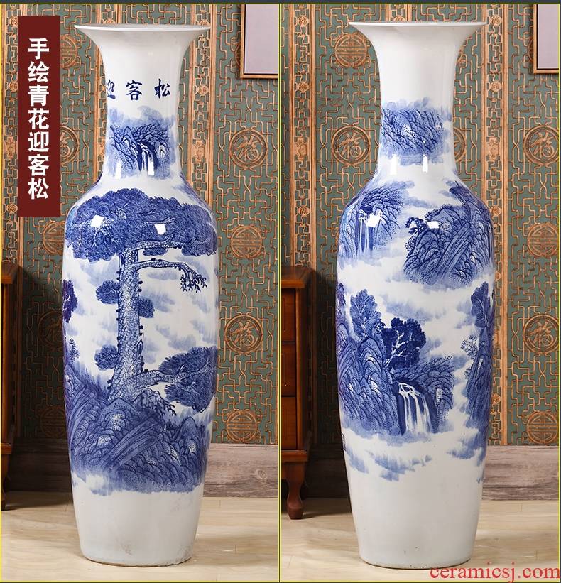 Jingdezhen ceramics of large vase furnishing articles sitting room hotel large new Chinese style household adornment TV ark - 592531799092