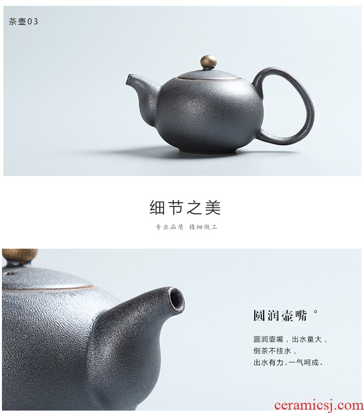 Side as the of your up kung fu tea set ceramic teapot single pot of ebony handle Side filtration pot of the pot of single pot