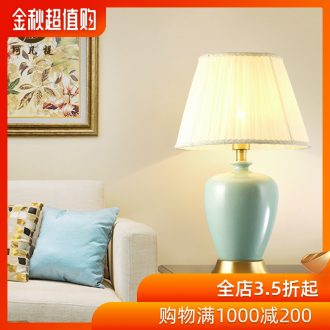 American living room lamp full copper ceramic lamps and lanterns is contracted and contemporary household atmosphere european-style decorative lamp of bedroom the head of a bed