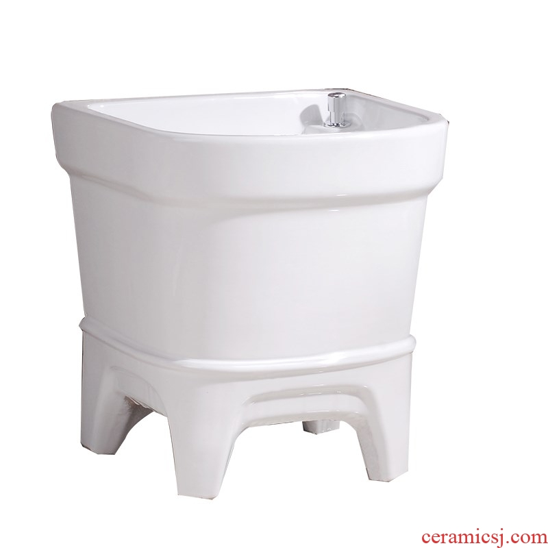 The Mop cylinder sink basin stent floor balcony cloth household small control under the pier rectangle washing barrel with ceramic