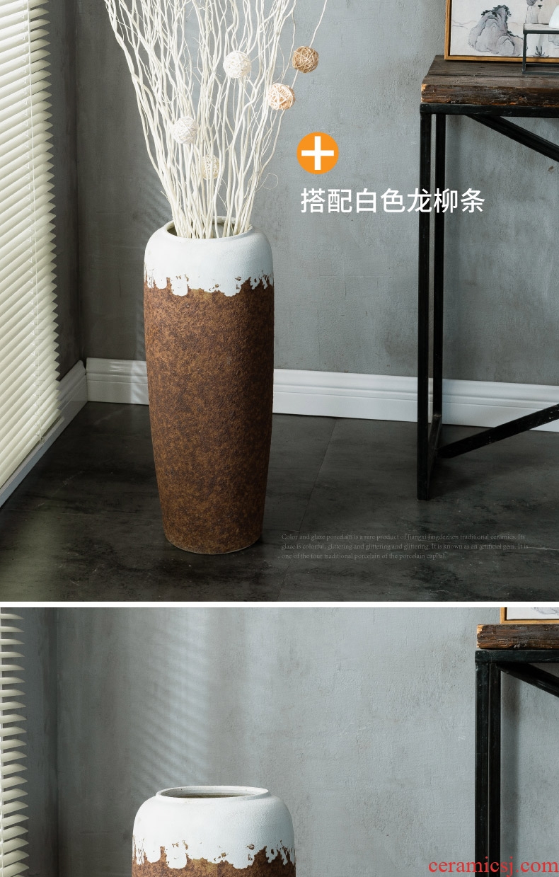 Crystal glaze of jingdezhen ceramics handicraft furnishing articles to decorate the sitting room of large vase household flower arranging office - 591498322691