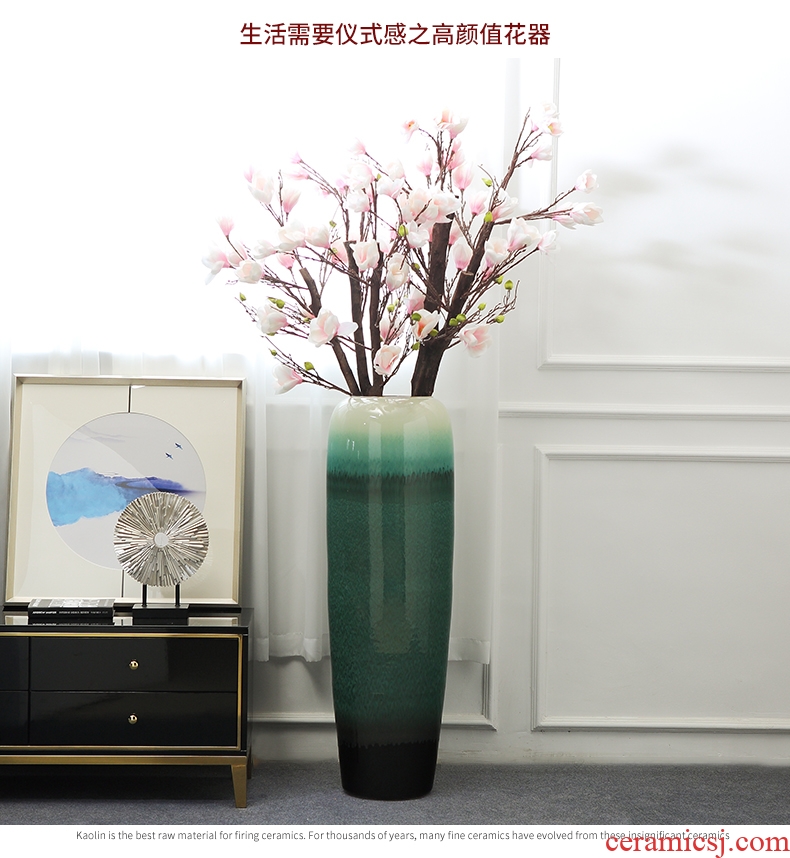 European ideas of jingdezhen ceramics of large vases, pottery flower arrangement sitting room hotel villa household soft adornment - 596375783516